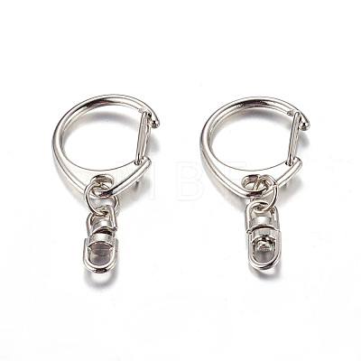 Zinc Alloy Keychain Clasp Findings X-E546-1-1-1
