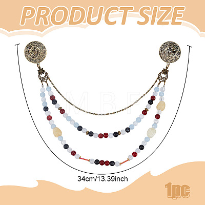 Flat Round Iron Brooches JEWB-PH01305-1