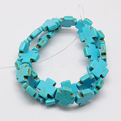 Synthetic Turquoise Beads Strands TURQ-G118-20x20mm-11-1