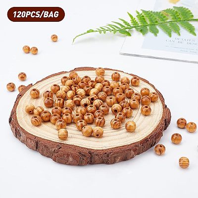 120Pcs Natural Wood Beads WOOD-OC0001-83-LF-1