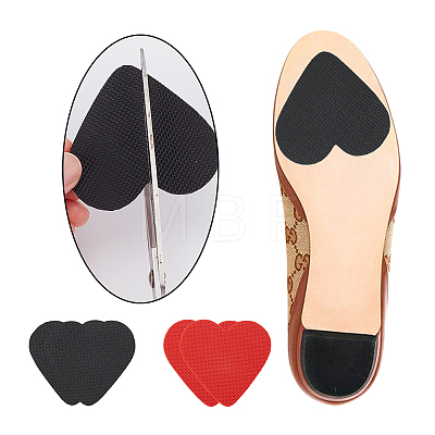 Gorgecraft 8 Pairs 2 Colors Rubber Shoe Sole Heel Anti Slip Grips FIND-GF0005-03-1