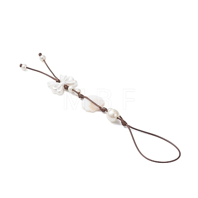 4Pcs Shell & Glass Pearl  Hanging Ornaments HJEW-TA00425-1