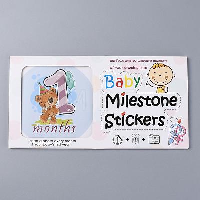 1~12 Months Number Themes Baby Milestone Stickers DIY-H127-B11-1