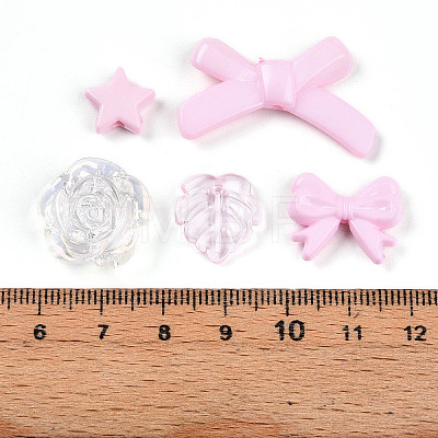 Transparent & Opaque Acrylic Beads TACR-T028-26C-1