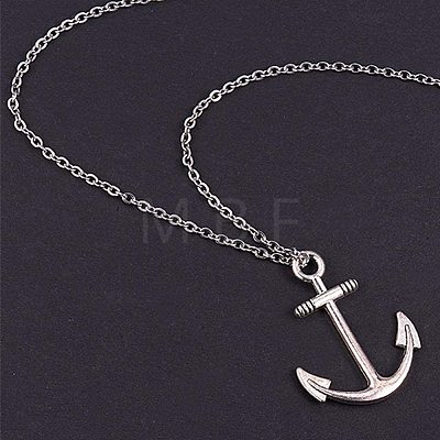 Tibetan Silver Anchor & Helm Pendants TIBEP-PH0004-15AS-WH-1
