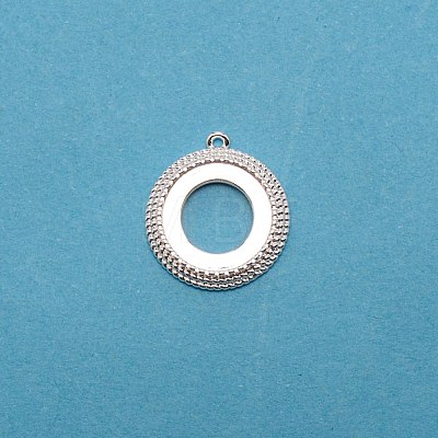 Brass Pendant Cabochon Settings KK-TAC0014-04A-S-1