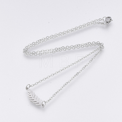201 Stainless Steel Pendant Necklaces NJEW-T009-JN141-40-1-1