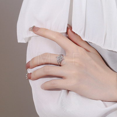 Witch Knot 925 Sterling Silver Finger Rings for Women FS-WG40E9F-01-1