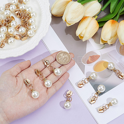 30Pcs Zinc Alloy with Round Resin Replacement Zipper Sliders FIND-CY0002-22G-1