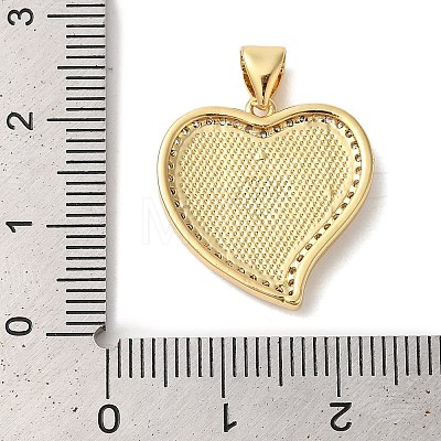 Brass Micro Pave Cubic Zirconia Pendants KK-K385-58G-1