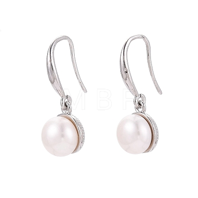 Round Brass Dangle Earrings PEAR-N020-JY05-1
