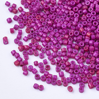 Baking Paint Cylinder Seed Beads SEED-Q036-02A-D10-1