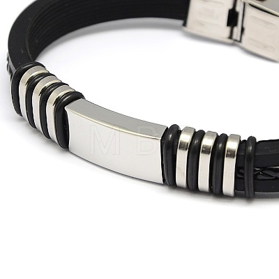 Unisex Casual Style Leather Cord Bracelets BJEW-L373-02P-1