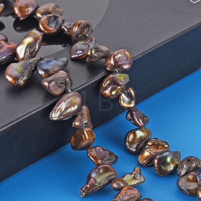 Natural Keshi Pearl Beads Strands X-PEAR-S021-022A-1