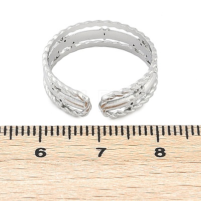 304 Stainless Steel Open Cuff Rings for Women RJEW-A056-03P-1