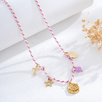 Summer Beach Braided Rope Bib Necklaces SZ6362-12-1