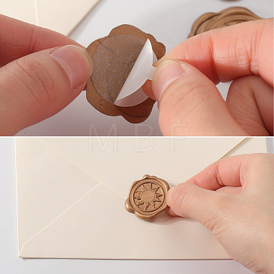 CRASPIRE 60Pcs 3 Styles Adhesive Wax Seal Stickers DIY-CP0010-22-1