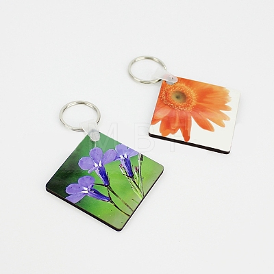 Sublimation Double-Sided Blank MDF Keychains ZXFQ-PW0001-045-1