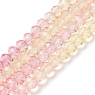 Transparent Painted Glass Beads Strands X1-DGLA-A034-T6mm-A09-1