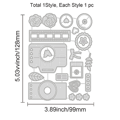 Carbon Steel Cutting Dies Stencils DIY-WH0309-140-1