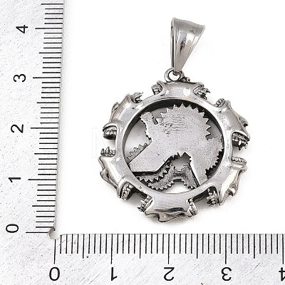 304 Stainless Steel Pendants STAS-C164-05AS-1
