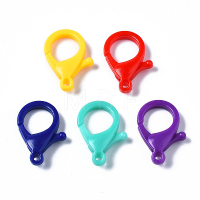 Opaque Acrylic Lobster Claw Clasps X-SACR-T358-04A-1