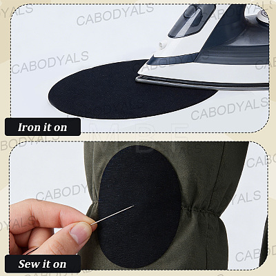 28Pcs 7 Colors Flocking Cloth Fabric Appliques Iron On Patches DIY-CY0003-75-1