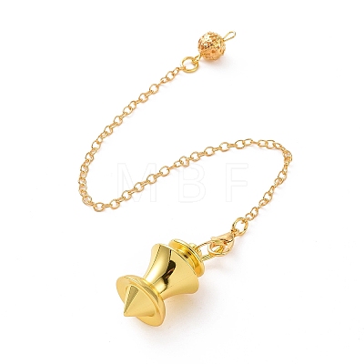 Brass Dowsing Pendulum Big Pointed Cone Pendants KK-A169-02G-1