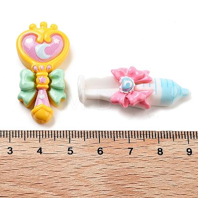 Opaque Resin Decoden Cabochons RESI-B027-06-1