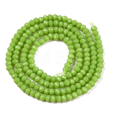 Opaque Solid Color Glass Beads Strands EGLA-T021-02F-1