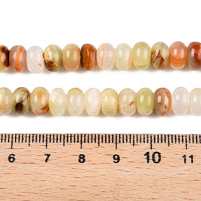 Natural Golden Silk Jade Beads Strands G-T138-77-1