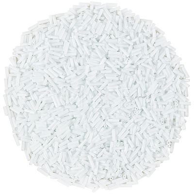 3000Pcs Opaque Glass Bugle Beads GLAA-PA0001-86-1