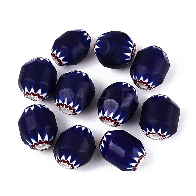 Handmade Millefiori Glass Barrel Beads LA-N002-27-1