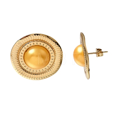 Brass Stud Earrings for Women KK-CBA9D38-02G-1