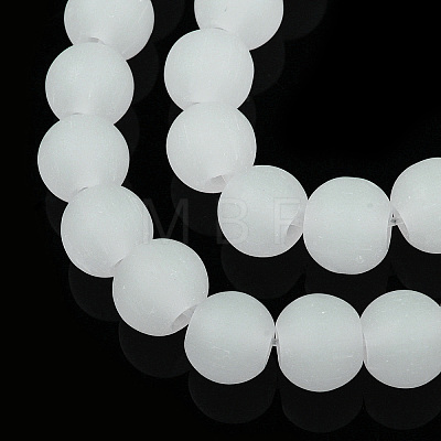 Imitation Jade Glass Beads Strands GLAA-T032-J6mm-MD01-1