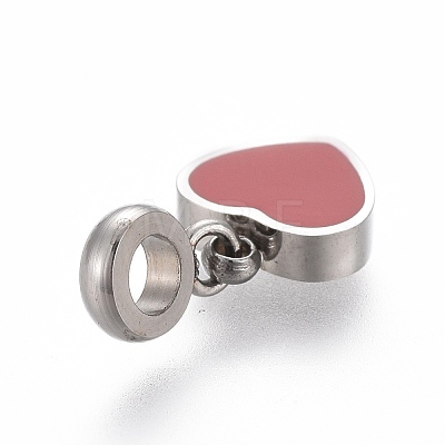 304 Stainless Steel Enamel Charms STAS-F259-058P-1