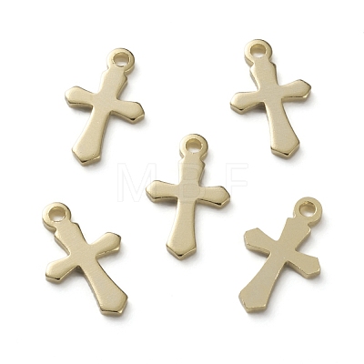 Brass Tiny Cross Charms KK-L205-09-A-1