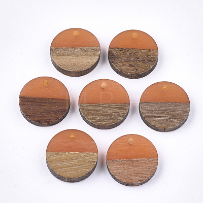 Resin & Walnut Wood Pendants RESI-S358-02E-13-1