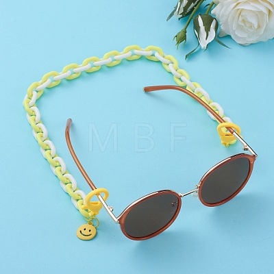 Personalized Acrylic Cable Chain Necklaces NJEW-JN02884-04-1