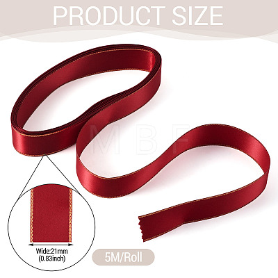5M Polyester Gold Edged Satin Ribbon OCOR-TADJ0001-05E-1