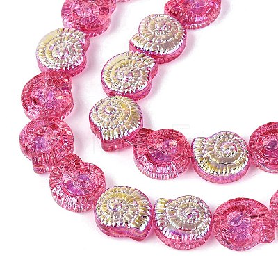 Electroplate Transparent Glass Beads Strands EGLA-Q136-02A-04-1