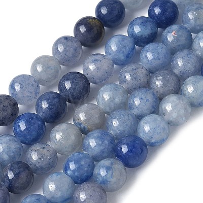 Natural Blue Aventurine(Dyed and Heated) Beads Strands G-U015-6MM-01-1