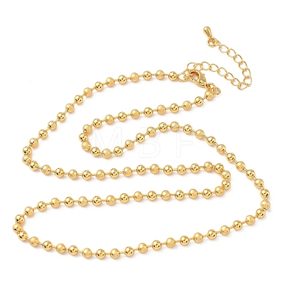Brass Ball Chain Necklaces for Women NJEW-B148-01B-G-1