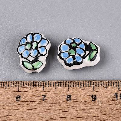 Handmade Porcelain Ceramic Beads PORC-Q005-08D-1