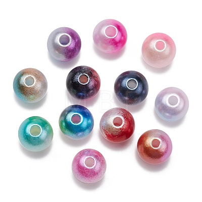 300Pcs 12 Colors ABS Plastic Bead KY-CJ0001-68-1