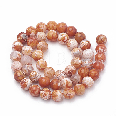 Dyed Natural Crackle Agate Beads Strands G-T100-03F-1