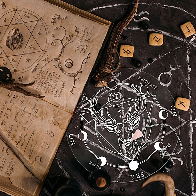 AHADERMAKER DIY Pendulum Board Dowsing Divination Making Kit DIY-GA0003-89C-1