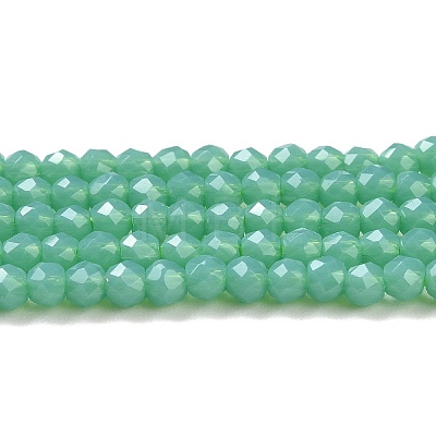 Glass Imitation Jade Beads Strands GLAA-H021-02-07-1