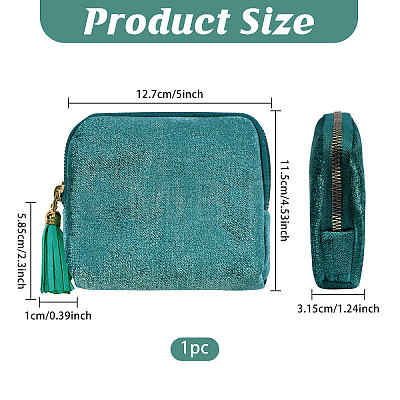 Velvet Jewelry Storage Zipper Pouches ABAG-WH0063-117B-1