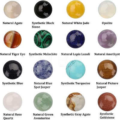 Mixed Gemstone Cabochons G-GA0001-07-1